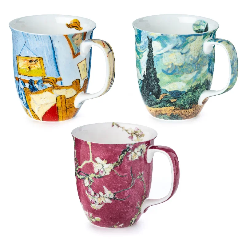 Retro floral coffee cups-Van Gogh Encore 3 Mug Bundle