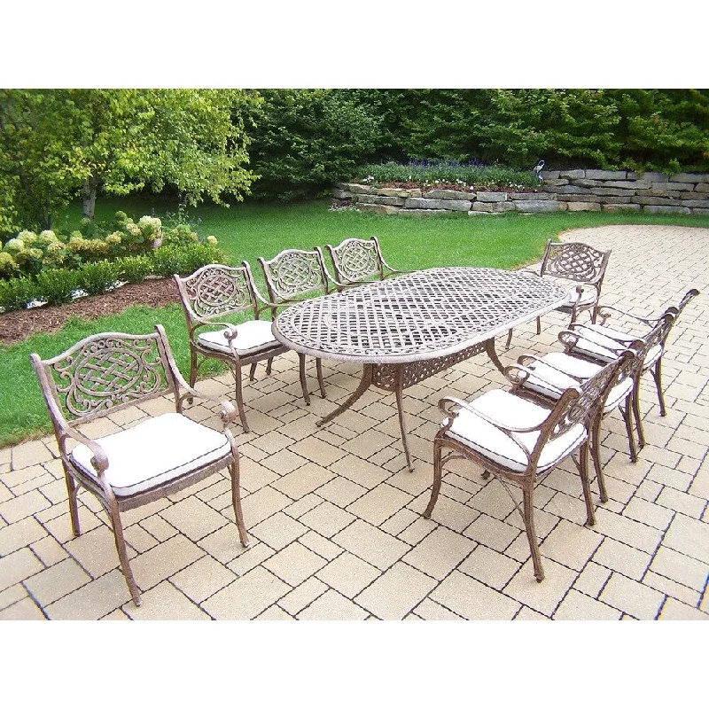 Designer glass table vases-9-piece Dining Set, with 84 x 42-inch Table, and 8 Cushioned Chairs