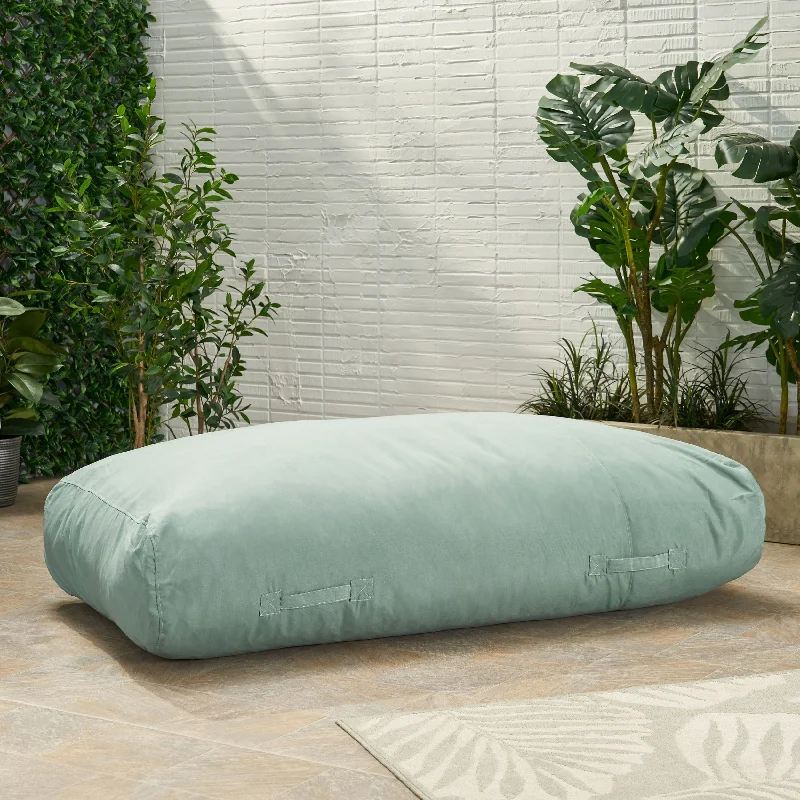 Hand-painted clay planters-Carol Outdoor 6'x3' Floor Lounger Cushion by Christopher Knight Home