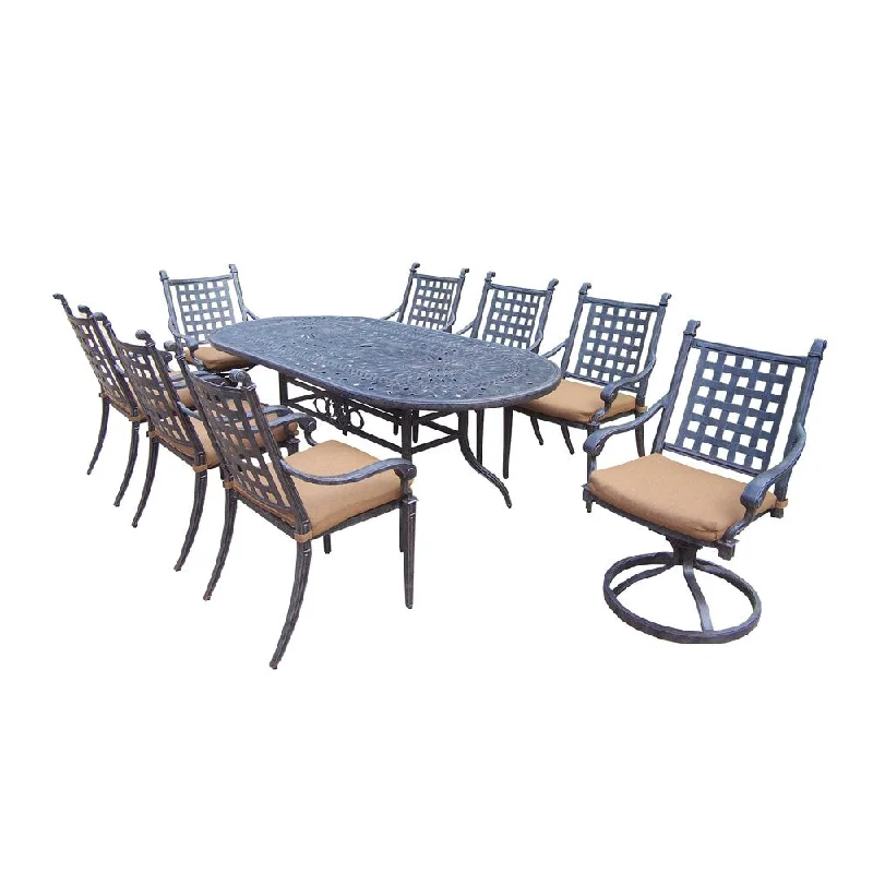 Cute cat-themed figurines-Dining Set, with Sunbrella Cushioned Chairs, and Swivel Rockers