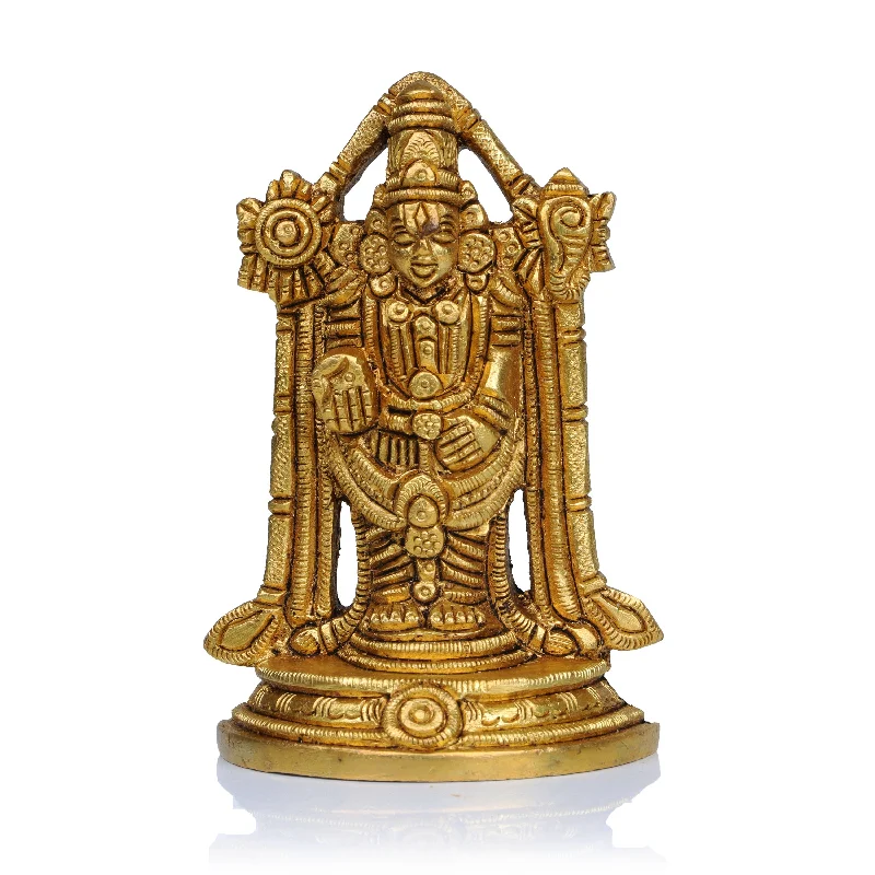 Luxury linen table lamps-Balaji Murti - 4 Inches | Lord Balaji Idol/ Brass Statue/ Balaji Statue for Pooja