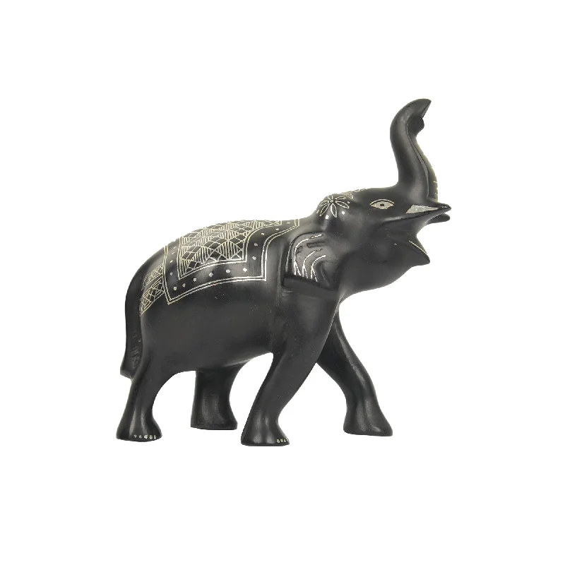 Cute bear-themed wall art-Bidriware Bidri Elephant