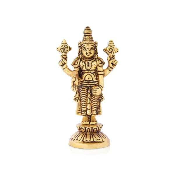 Bold blue wall mirrors-Brass AF Balaji Standing - 5 Inch