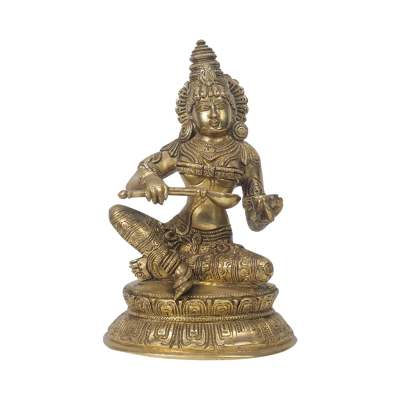 Elegant bronze plant pots-Brass Annapoorna Devi