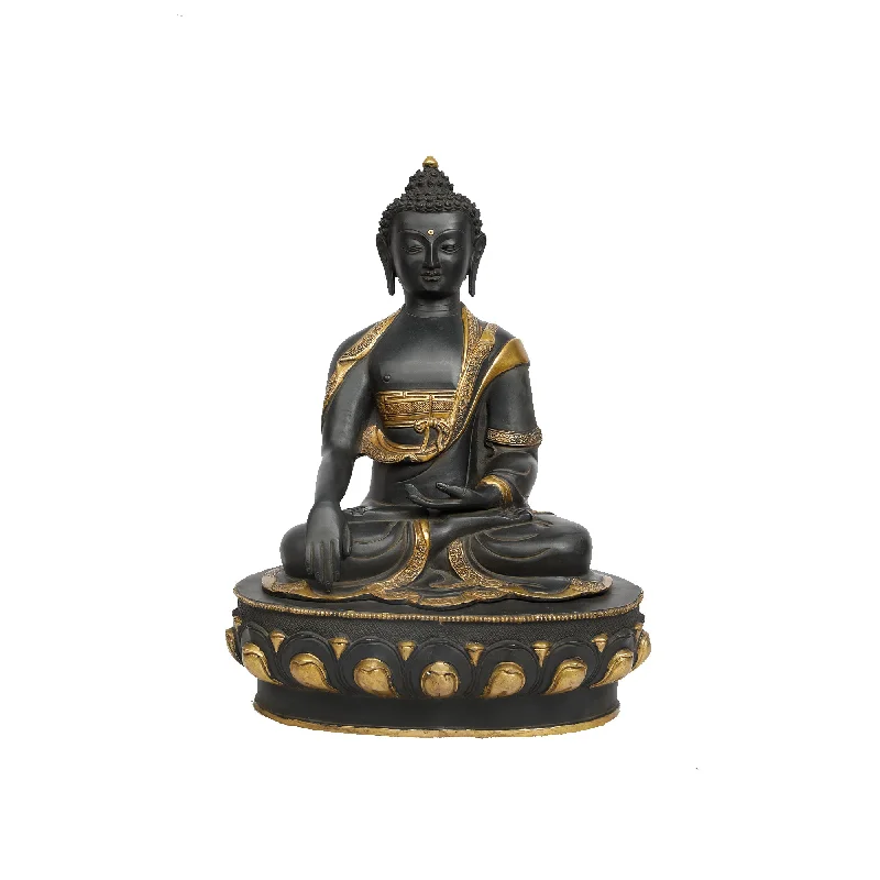 Elegant crystal table statues-Brass Buddha Sitting