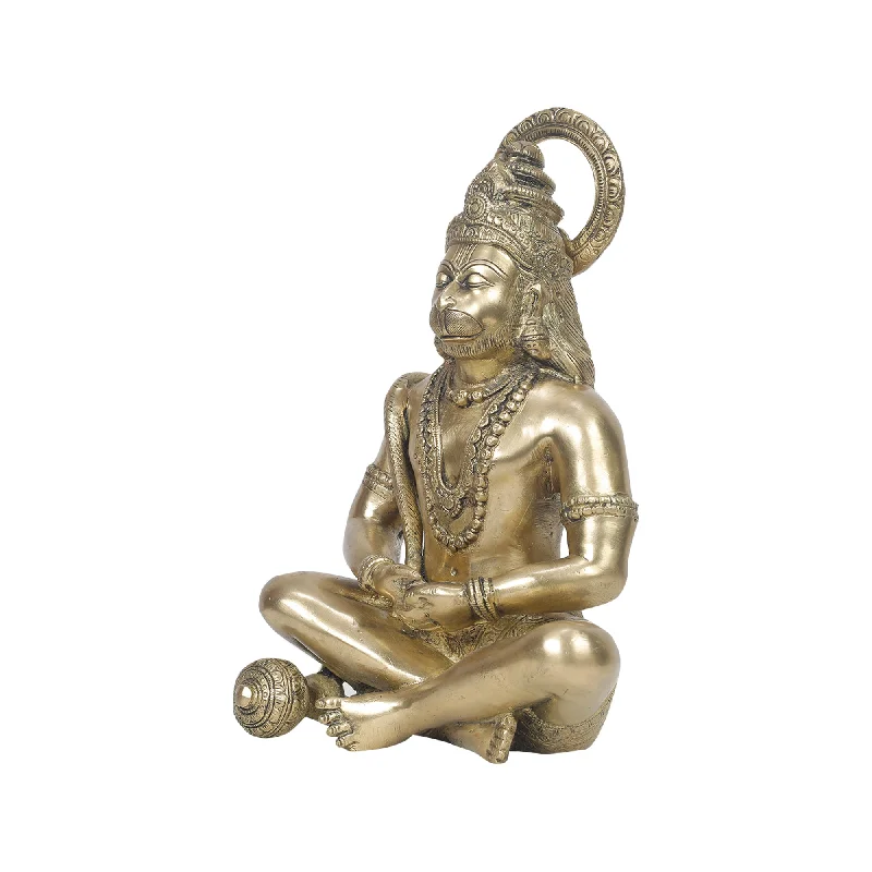 Retro glass table vases-Brass Hanuman Statue