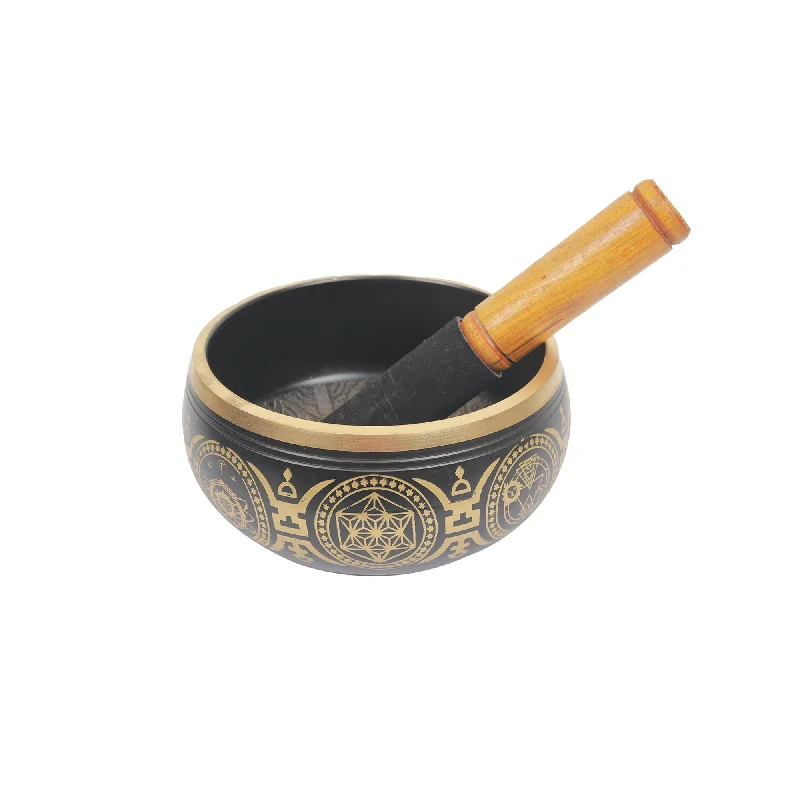 Luxury stone throw cushions-Brass Singing Bowl with Stick