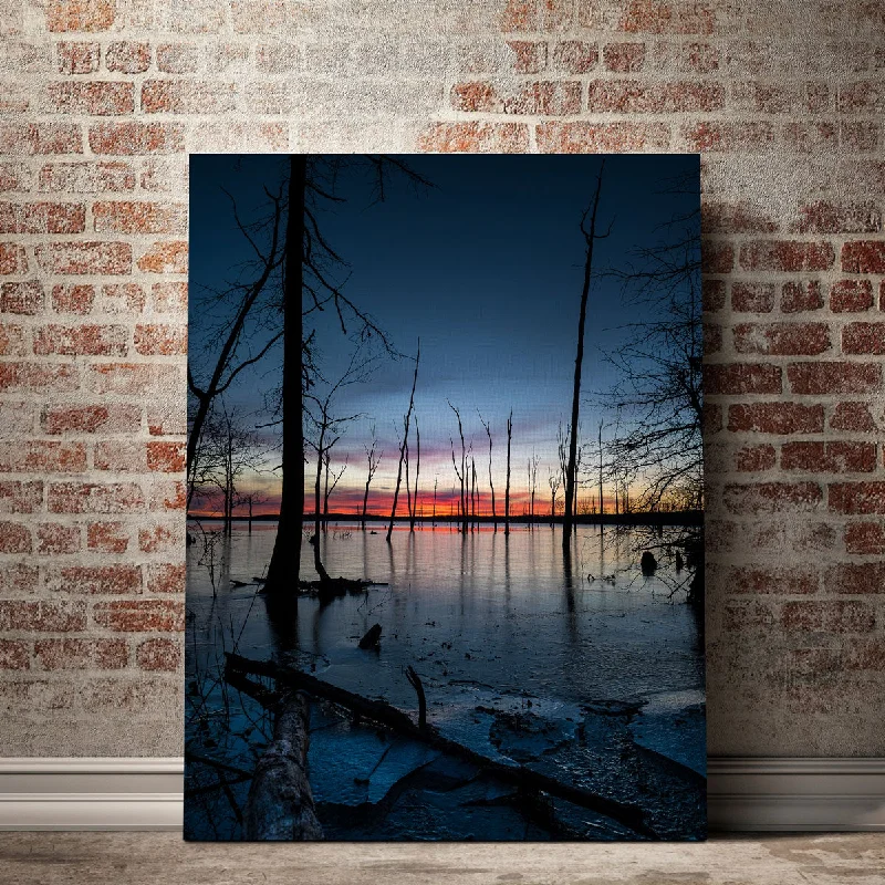 Stylish rattan accent baskets-Frozen Sunset Canvas Set