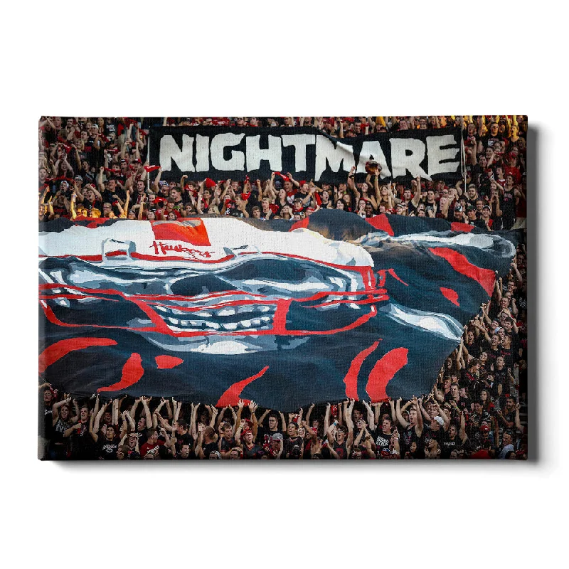 Modern abstract wall shelves-Nebraska Cornhuskers - Nightmare