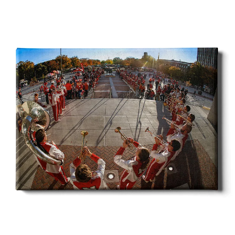 Vintage copper accent lamps-Nebraska Cornhuskers - The Pride of All Nebraska Trumpets