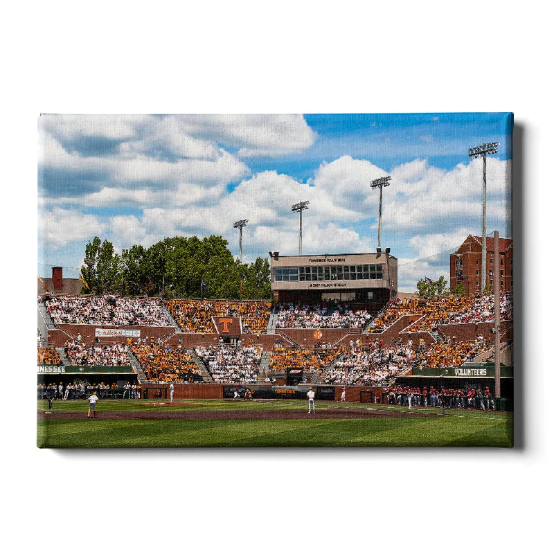 Designer stone table lamps-Tennessee Volunteers - Checkered Lindsey Nelson Stadium