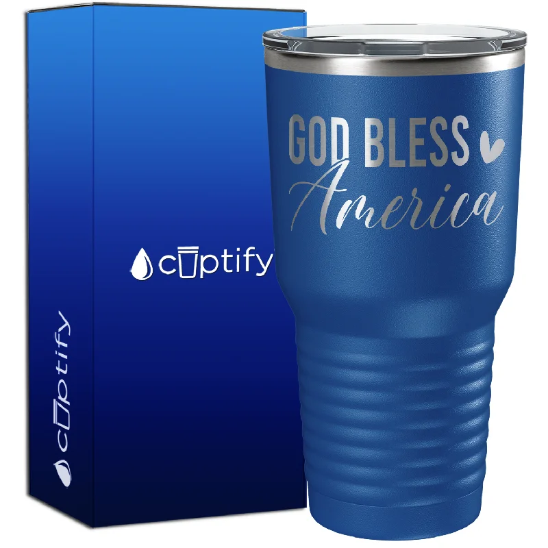 Cute polka dot teacups-God Bless America 30oz 4th of July Tumbler