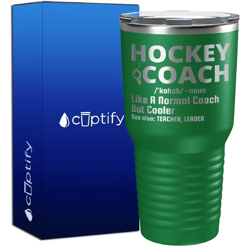 Modern insulated iced coffee mugs-Hockey Coach Like a Normal Coach But Cooler 30oz Hockey Tumbler