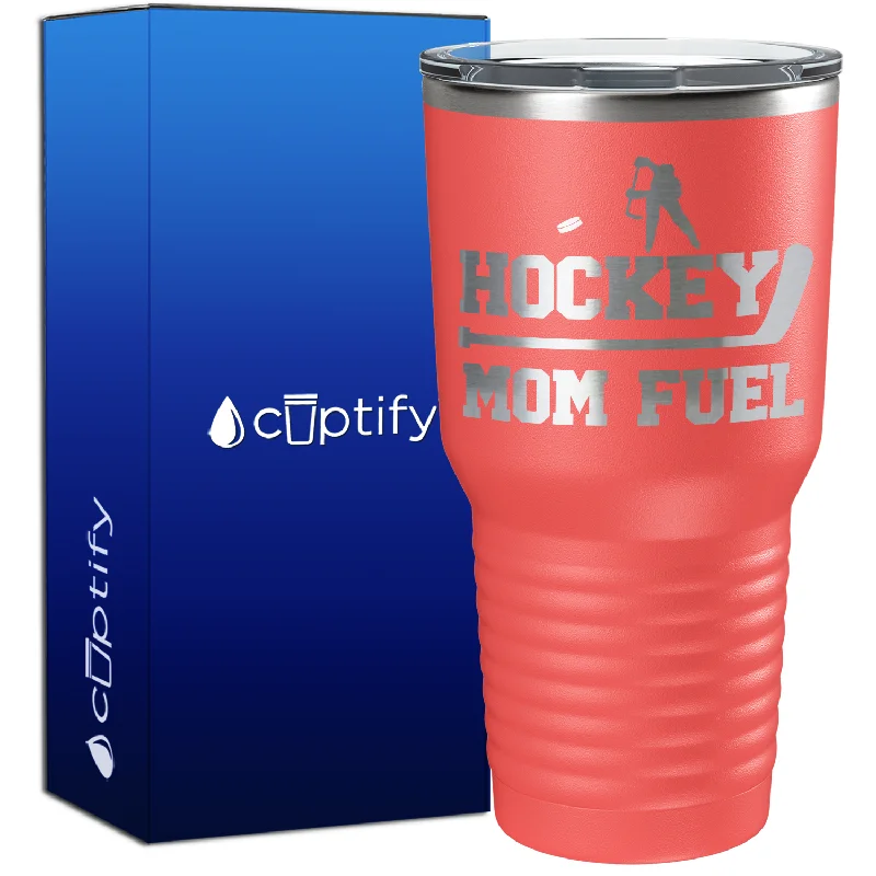 Quirky slogan coffee mugs-Hockey Mom Fuel 30oz Hockey Tumbler